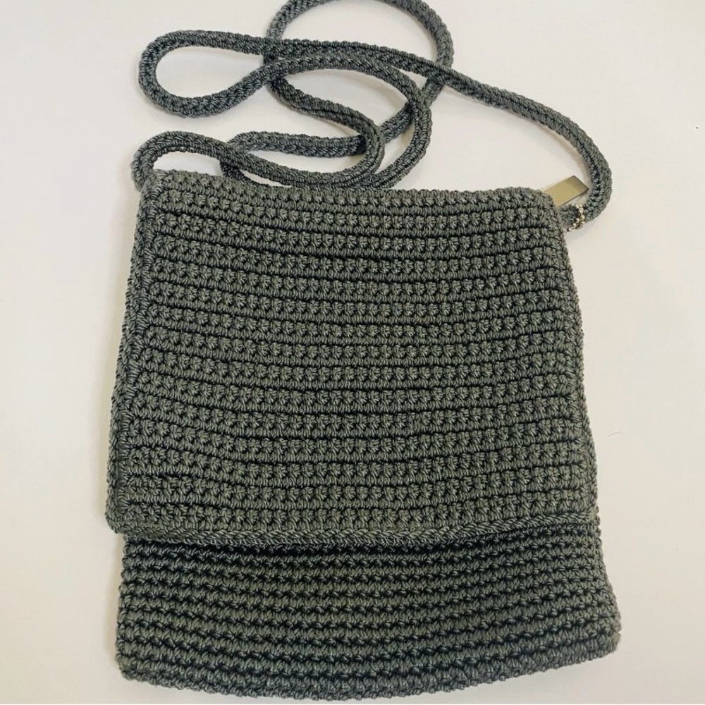 The Sak Crocheted Crossbody Bag in Charcoal Gray - Women